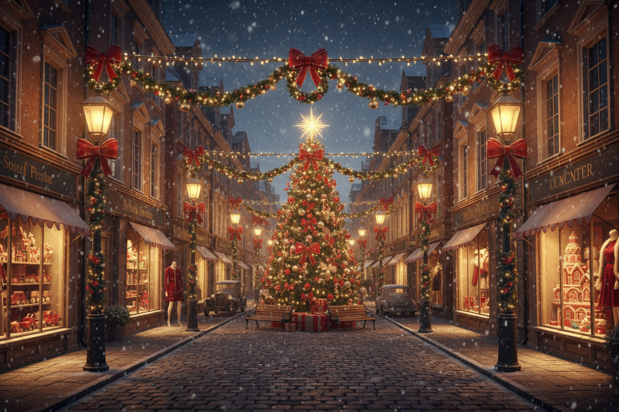 christmas in the city jolly and bright no crowds