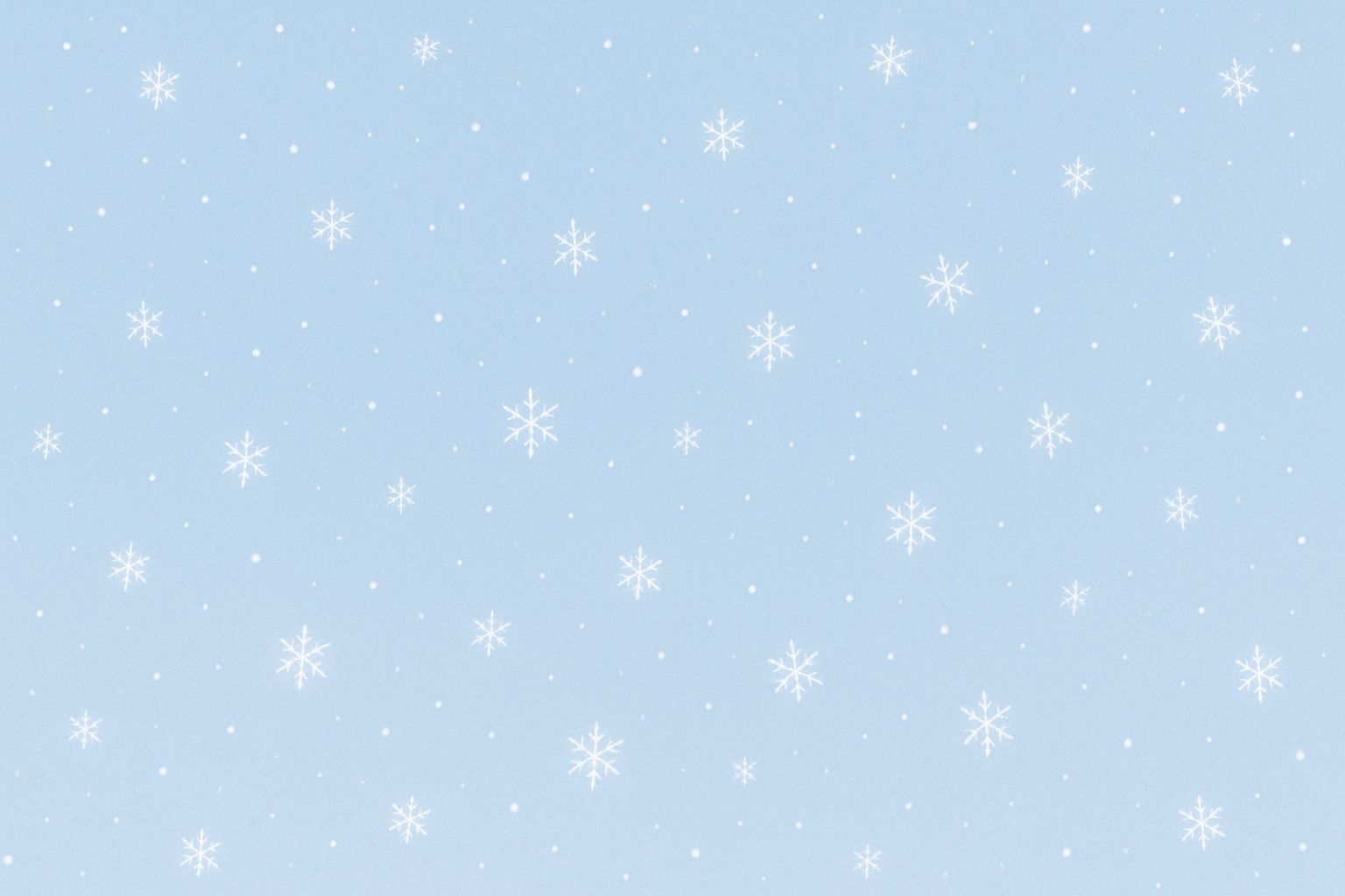 smaller snowflakes on a light blue skay 